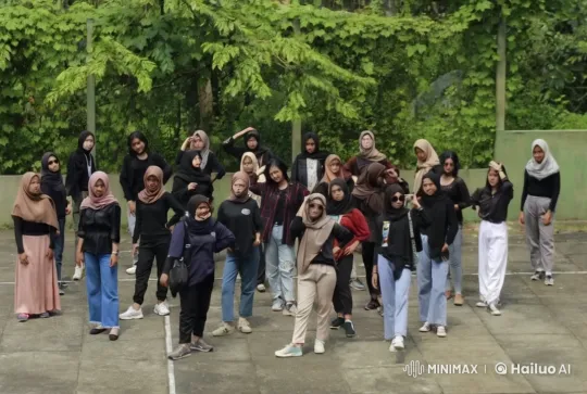 Lush Greenery Backdrop for Synchronized Kung Fu Routine – AI Generated Video | Hailuo AI