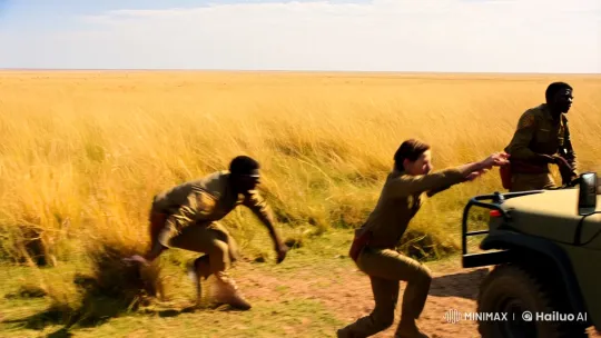 Wildlife Rescuers on the Savannah: Dramatic Rescue of a Cheetah Cub – AI Generated Video | Hailuo AI