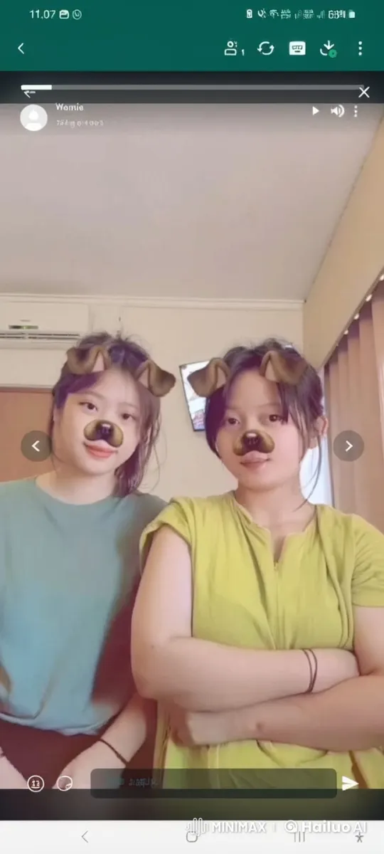Playful Kung Fu Fight with Dog Ear Filters – AI Generated Video | Hailuo AI