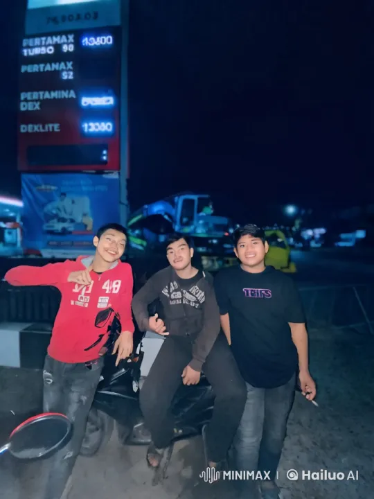 Nighttime Martial Arts Display Near Petrol Station – AI Generated Video | Hailuo AI