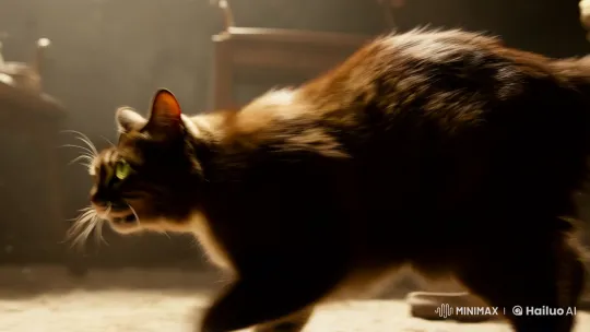 Feline Combat Captured in High-Style Cinematic Chase – AI Generated Video | Hailuo AI