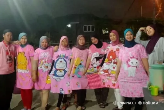 Eight People in Cartoon-Themed Outfits Dance Energetically – AI Generated Video | Hailuo AI
