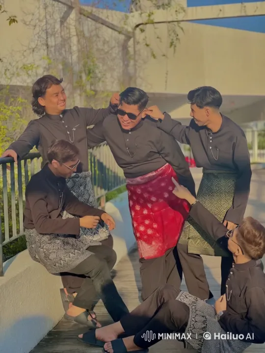 Friends in Traditional Attire Playfully Practice Kung Fu – AI Generated Video | Hailuo AI