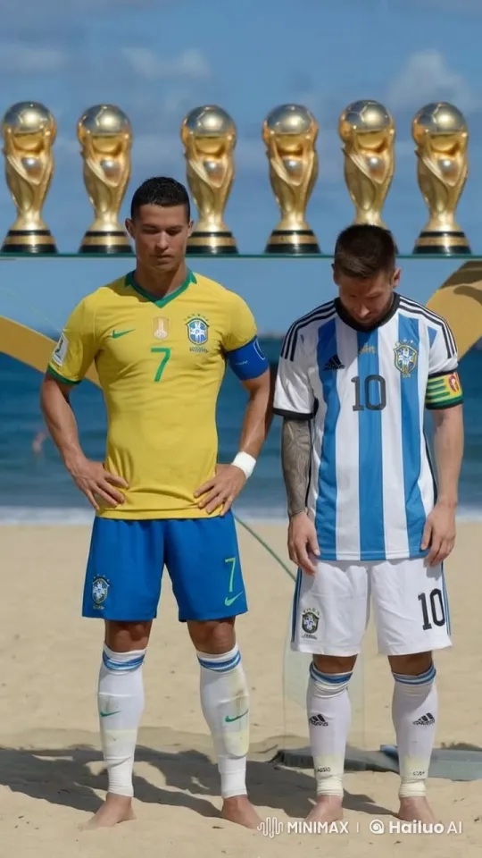 Brazilian Victory Celebration with Tearful Argentine Player – AI Generated Video | Hailuo AI