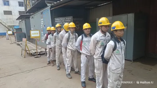 Workers Practice Kungfu in Industrial Setting – AI Generated Video | Hailuo AI