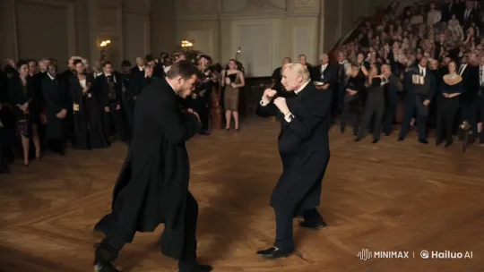 Dynamic Tracking Shot Captures Intense Fight Scene – AI Generated Video | Hailuo AI