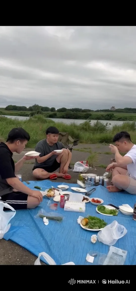Picnic by the River Turns into Violent Brawl – AI Generated Video | Hailuo AI