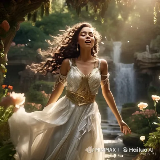 Woman Transforms into Bird in Enchanted Garden – AI Generated Video | Hailuo AI