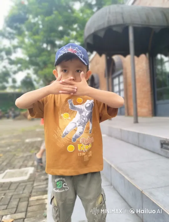 Child in Martial Arts Performance with Outdoor Background – AI Generated Video | Hailuo AI