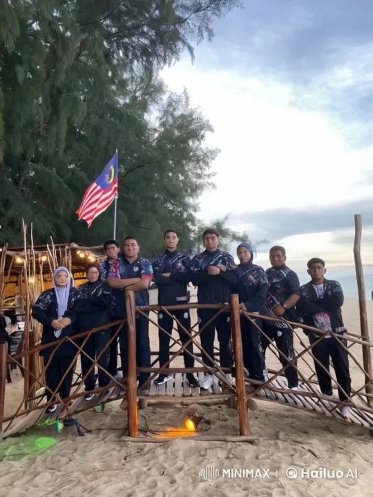 Malaysian Martial Artists Practice Kungfu on Beach – AI Generated Video | Hailuo AI