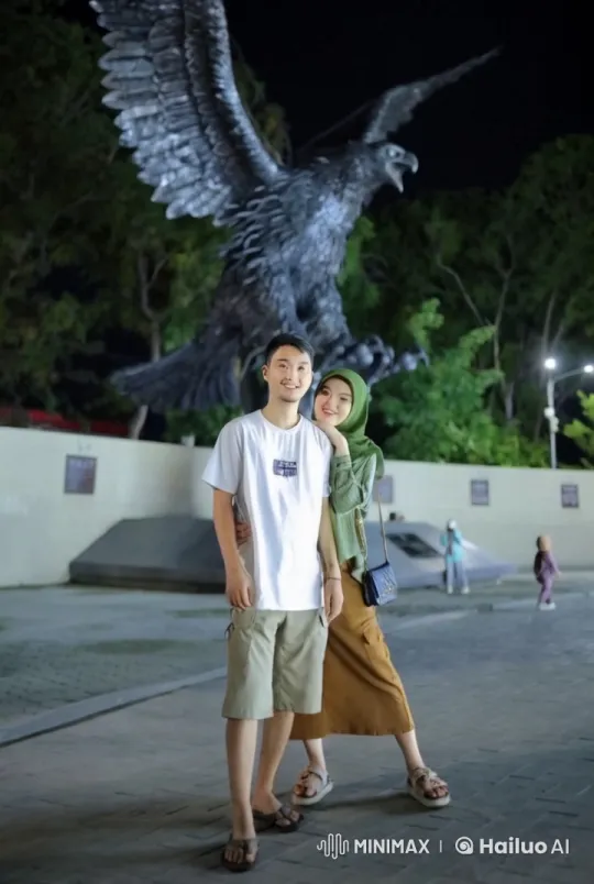 Nighttime Public Square Kungfu Performance – AI Generated Video | Hailuo AI