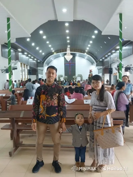 Family Performs Kung Fu in Church Hall – AI Generated Video | Hailuo AI