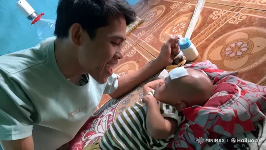 Man and Baby Engage in Playful Kungfu Training – AI Generated Video | Hailuo AI
