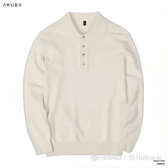 White Long-Sleeve Knit Sweater Display – AI Generated Video | Hailuo AI