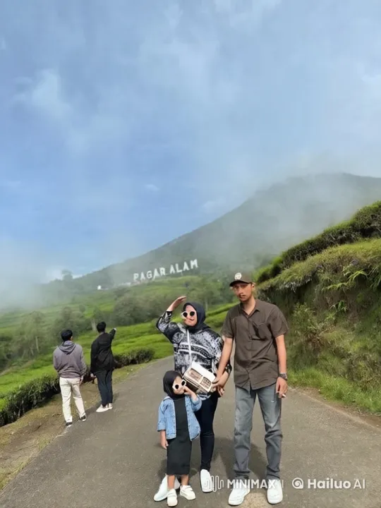 Family Performs Kungfu in Scenic Pagar Alam Landscape – AI Generated Video | Hailuo AI