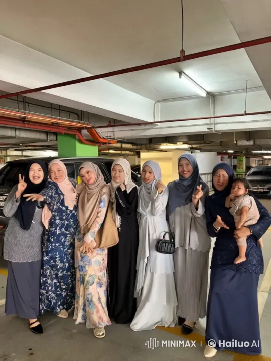 Women in Hijabs Practice Kungfu in Parking Garage – AI Generated Video | Hailuo AI