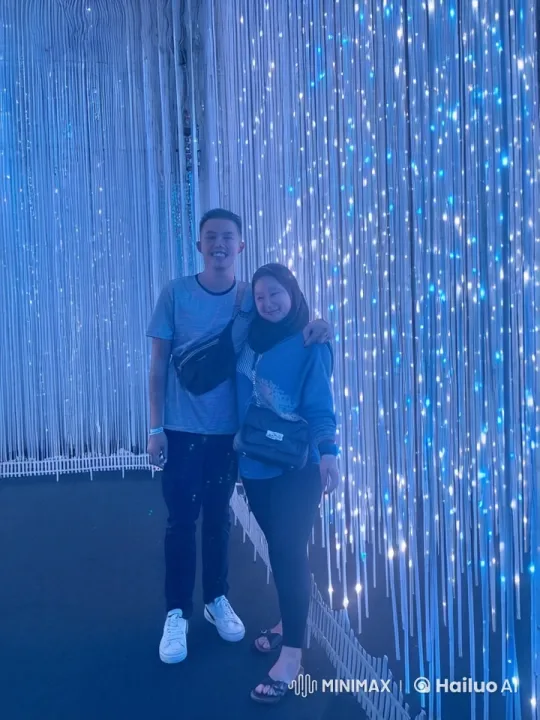 Martial Arts Drama in Ambient Light Installation – AI Generated Video | Hailuo AI