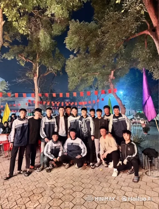 Young Men Showcase Kungfu Skills Under Festive Night Lights – AI Generated Video | Hailuo AI