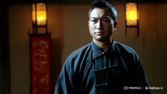 Martial Arts Master in Dojo Combat Scene – AI Generated Video | Hailuo AI