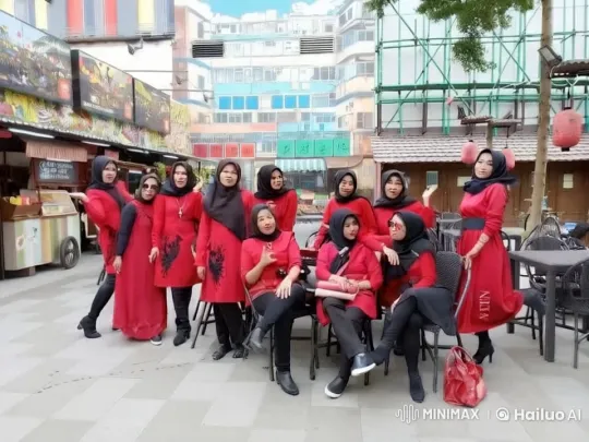 Women Perform Synchronized Kungfu in Vibrant Chinese Market – AI Generated Video | Hailuo AI