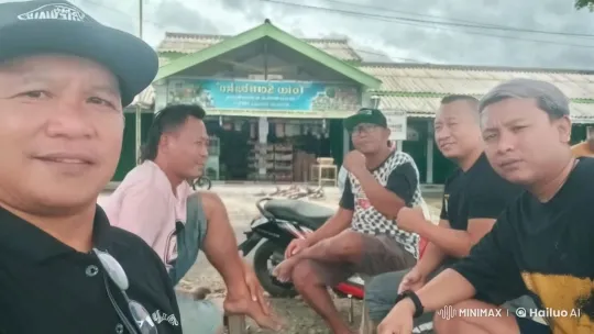 Four Friends Chatting Outside Local Grocery Store – AI Generated Video | Hailuo AI