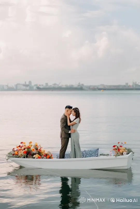 Romantic Boat Ride Turns Into Intense Martial Arts Battle – AI Generated Video | Hailuo AI