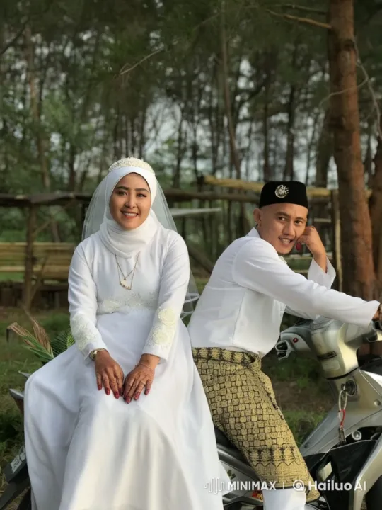 Couple Performs Kung Fu Routine on Motorcycle in Forest – AI Generated Video | Hailuo AI