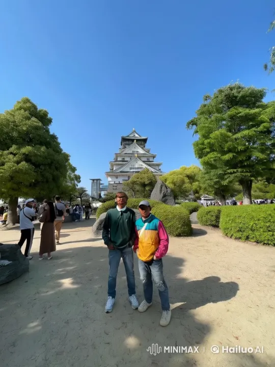 Kung Fu and Boxing Showdown at Osaka Castle – AI Generated Video | Hailuo AI