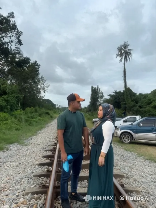 Kungfu Duo Battles on Railway with Dramatic Sky – AI Generated Video | Hailuo AI
