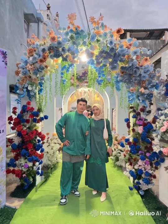 Traditional Kung Fu Display in Colorful Floral Setting – AI Generated Video | Hailuo AI