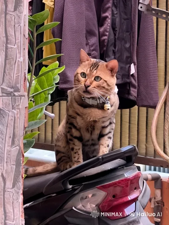 Bengal Cat Performs Impressive Kungfu Moves on Motorcycle – AI Generated Video | Hailuo AI