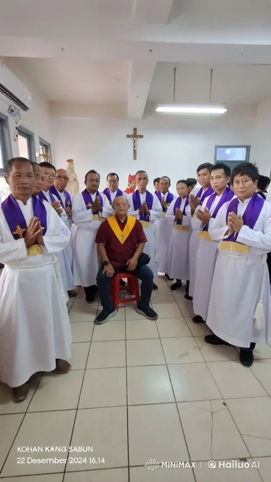 Religious Ceremony with Central Figure and Devotees – AI Generated Video | Hailuo AI