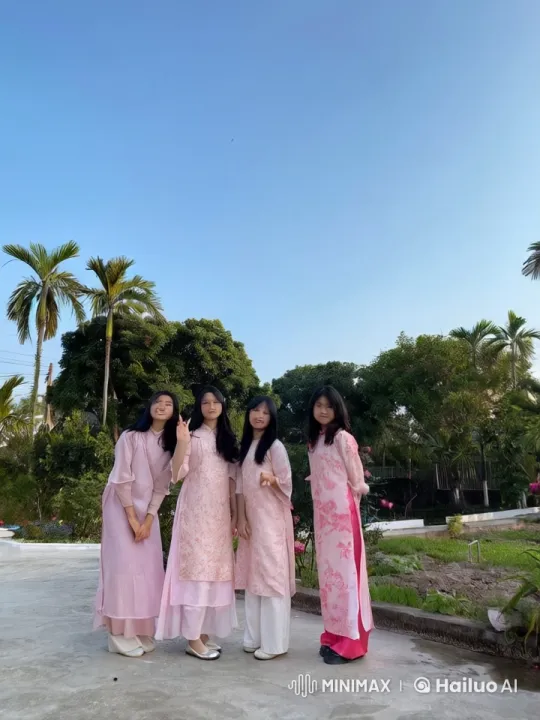 Girls Practicing Kung Fu in Garden Setting – AI Generated Video | Hailuo AI