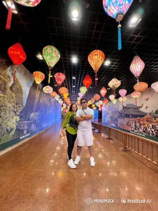 Couple Engages in Aerial Combat Amidst Colorful Lanterns – AI Generated Video | Hailuo AI