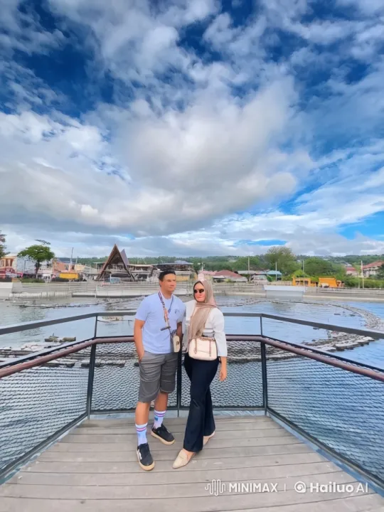 Couple Performs Kungfu Against Serene Waterfront Background – AI Generated Video | Hailuo AI