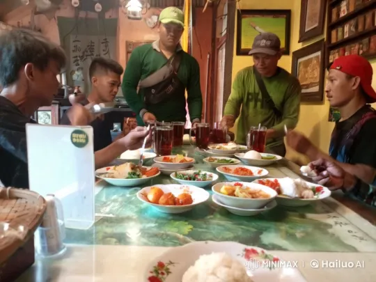 Rustic Restaurant: Men Showcase Martial Arts Over Dinner – AI Generated Video | Hailuo AI