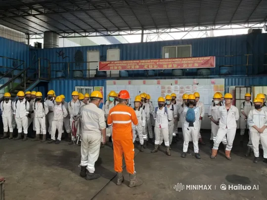 Workers Practice Kungfu in Industrial Setting – AI Generated Video | Hailuo AI