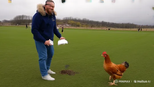 Fowl Dispute: Chickens in Conflict – AI Generated Video | Hailuo AI
