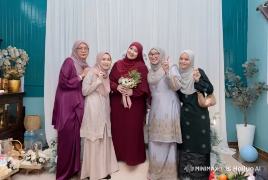 Elegant Hijabi Women Perform Kung Fu in Festive Setting – AI Generated Video | Hailuo AI