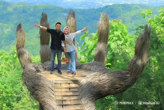 Kungfu Fight on Giant Hand Above Forest – AI Generated Video | Hailuo AI