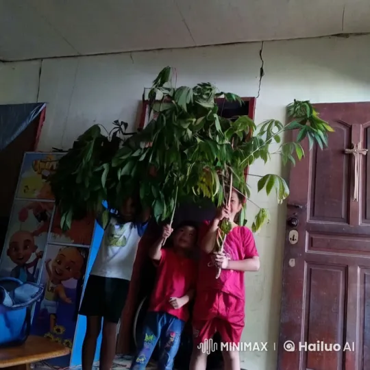 Children Playfully Demonstrate Martial Arts with Branch – AI Generated Video | Hailuo AI