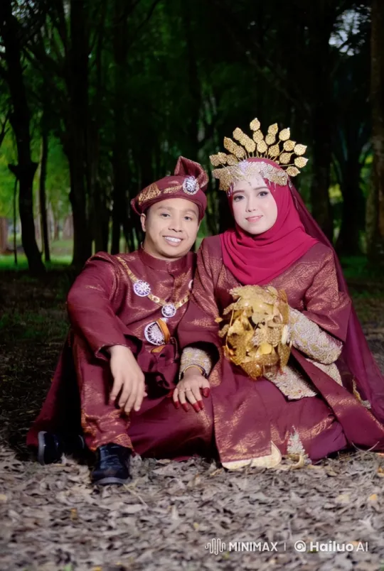 Traditional Attire Couple in Serene Forest Setting – AI Generated Video | Hailuo AI