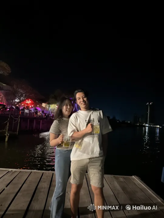 Nighttime Kung Fu Duel on Wooden Dock – AI Generated Video | Hailuo AI
