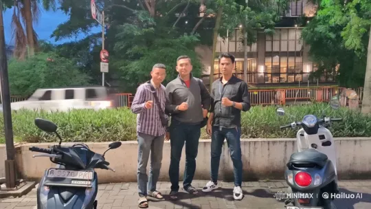 Three Men Showcase Kung Fu Mastery on Sidewalk – AI Generated Video | Hailuo AI