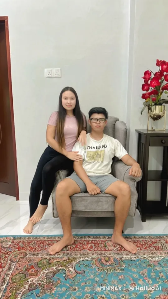 Couple Performs Energetic Kungfu Display in Cozy Room – AI Generated Video | Hailuo AI