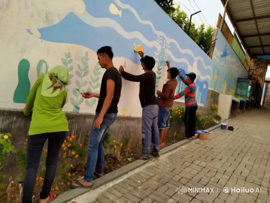 Artists Paint Mural, Transition to Kung Fu Fun – AI Generated Video | Hailuo AI