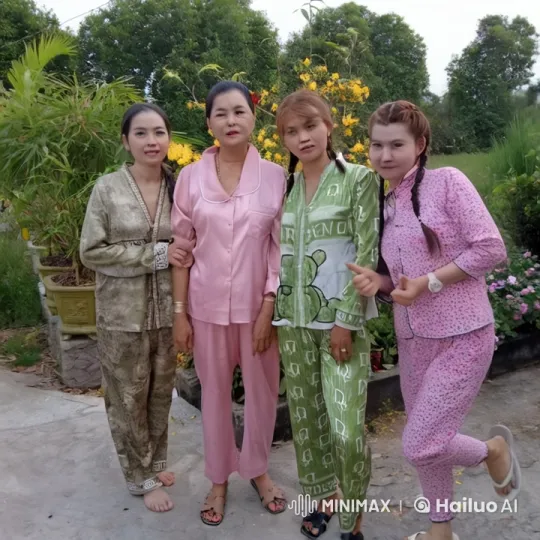 Colorful Pajamas' Comedic Garden Fight – AI Generated Video | Hailuo AI