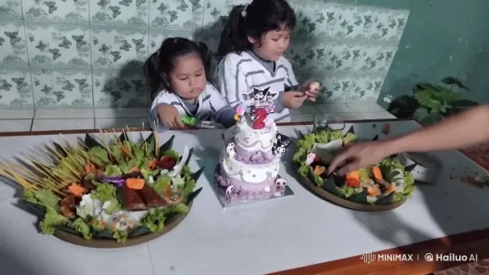 2nd Birthday Celebration: Children at a Festive Table – AI Generated Video | Hailuo AI