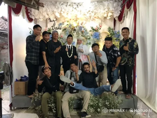 Friends Celebrate Wedding with Energetic Martial Arts Display – AI Generated Video | Hailuo AI