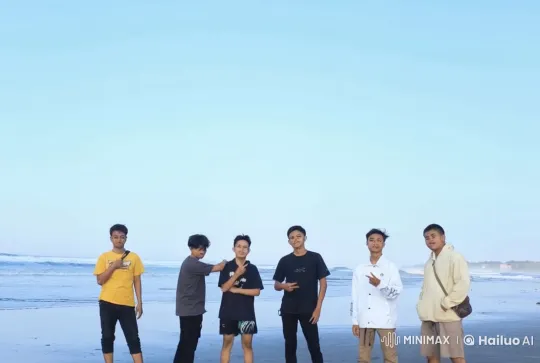 Friends Enjoying Playful Kungfu Fight on the Beach – AI Generated Video | Hailuo AI